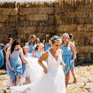 Wedding dress: David’s bridal